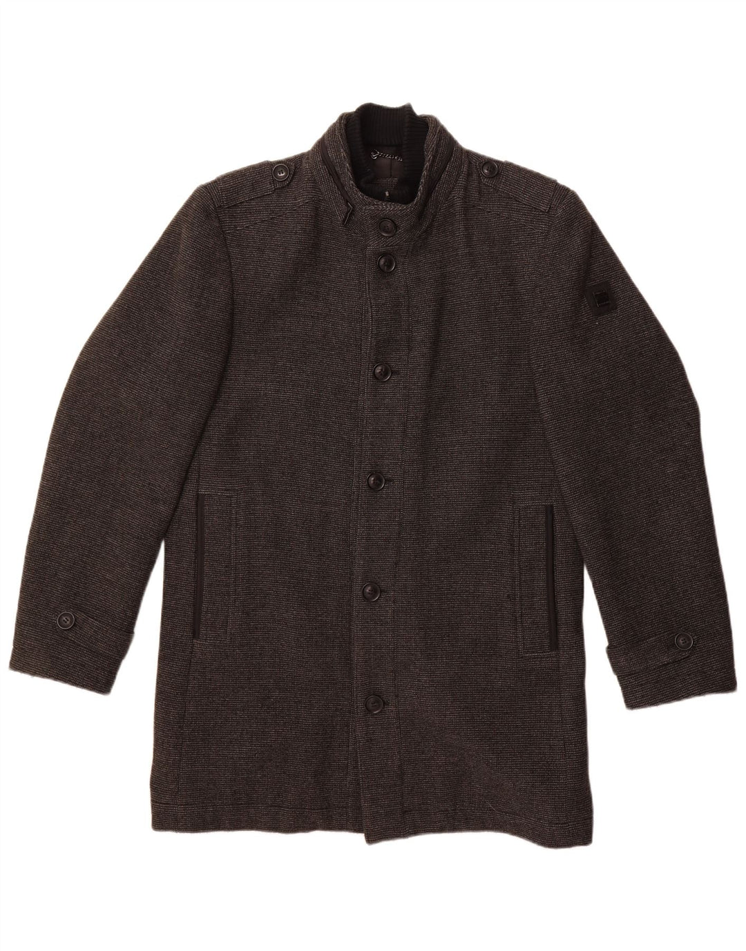 Cappotto militare da uomo Engbers EU 50 grande poliestere grigio