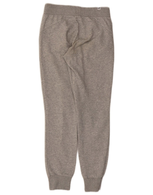Pantaloni da tuta da donna Puma Joggers UK 8 Small Cotone chiazzato grigio