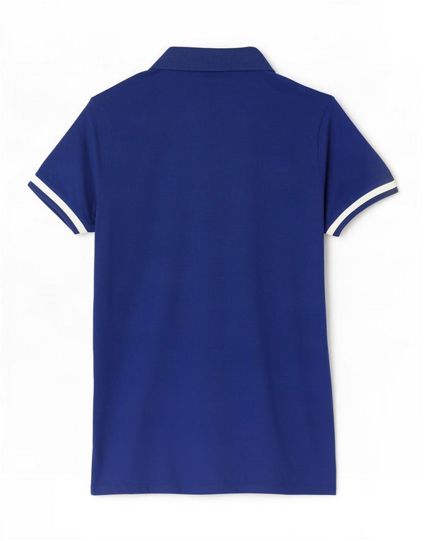 Polo Armani Jeans da uomo grande in cotone color block blu
