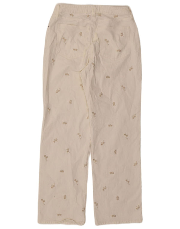 ABERCROMBIE & FITCH Womens Tapered Jeans US 10 Large W30 L32 White 90s