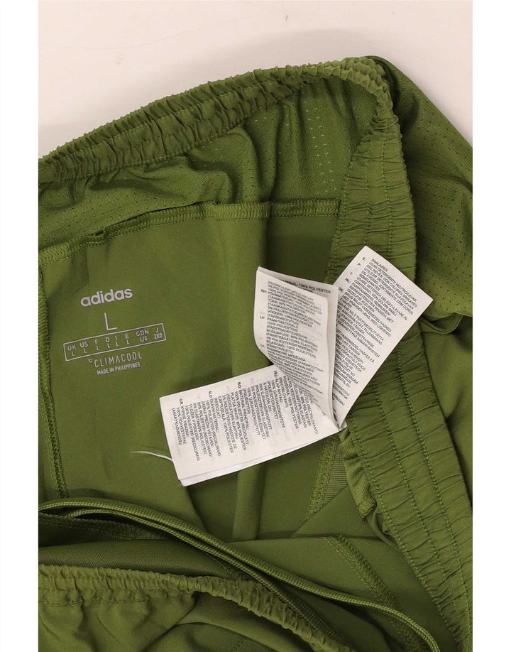 Pantaloncini sportivi Adidas Climacool da uomo di grandi dimensioni in poliestere verde