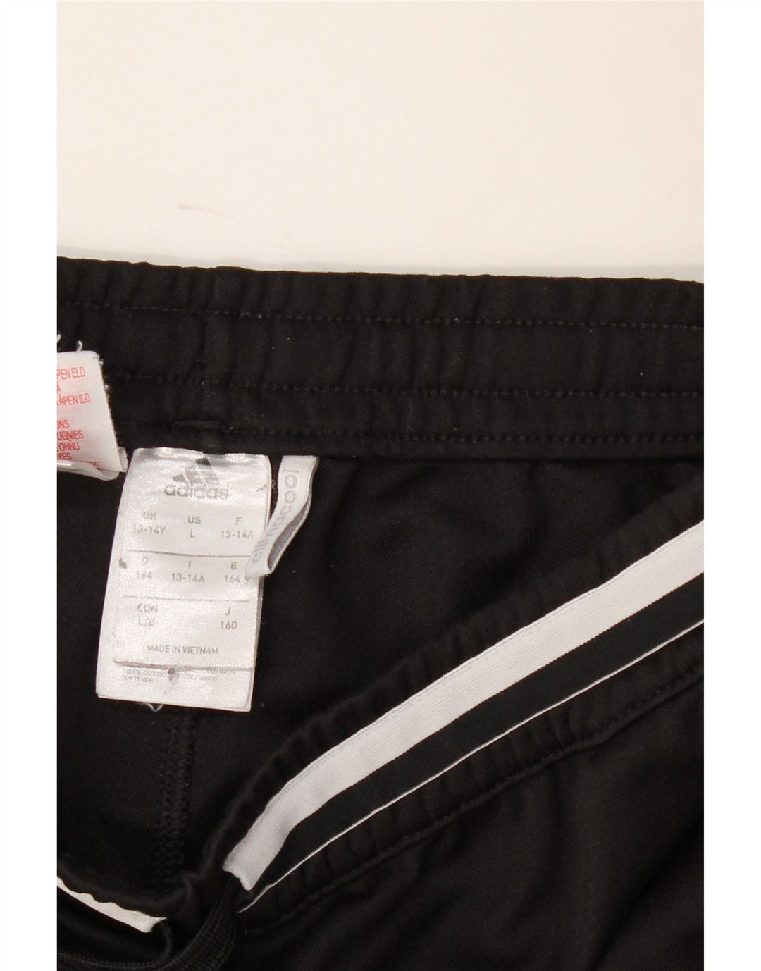 Pantaloni della tuta da ragazzo Adidas 13-14 anni in poliestere nero