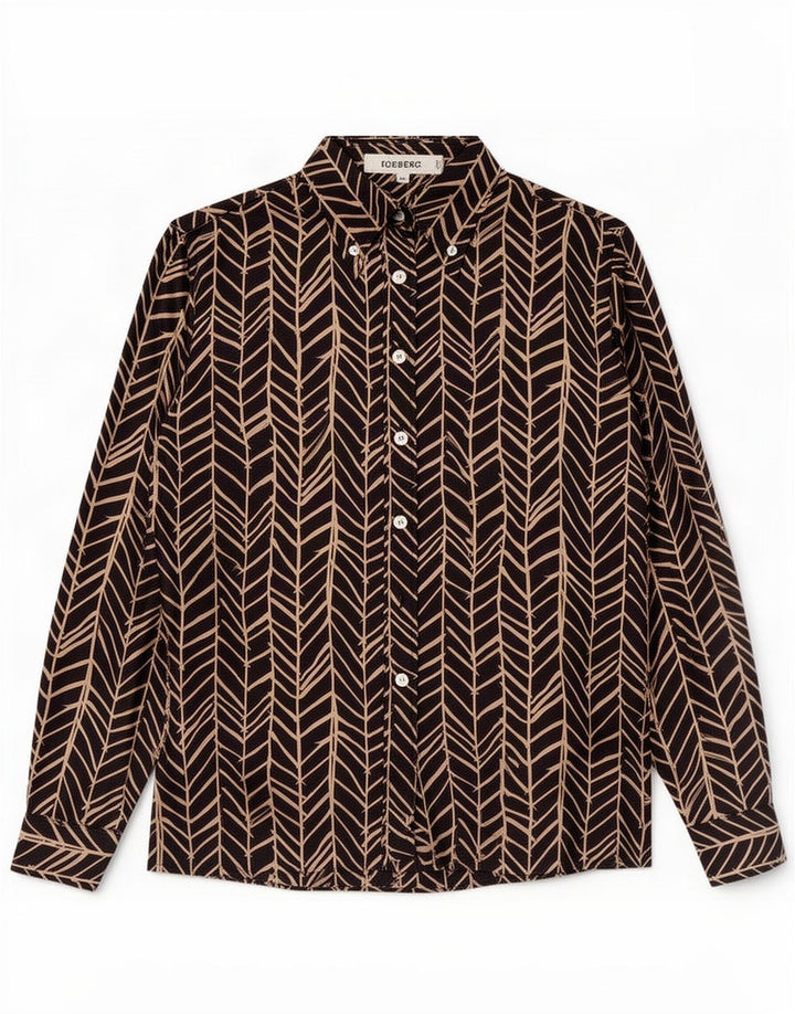 Camicia da donna Iceberg IT 44 Seta geometrica nera media