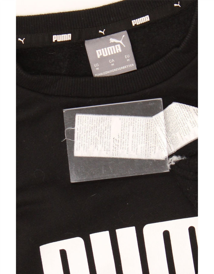 Felpa grafica da uomo PUMA, maglione medio, cotone nero