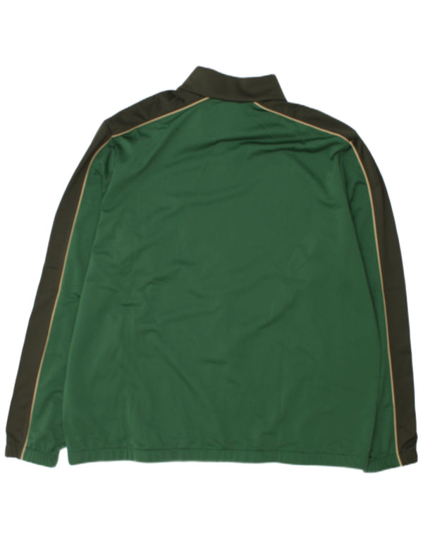 Nike Mens Tracksuit Top Jacket 2XL Green Colourblock