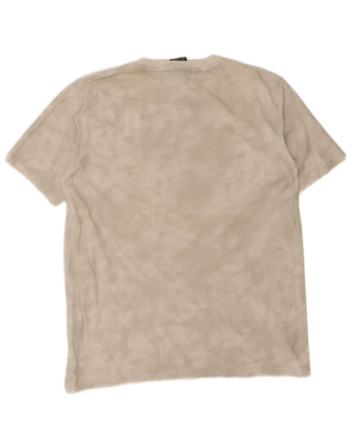 T-shirt da uomo Champion Top grande in cotone tie-dye bianco