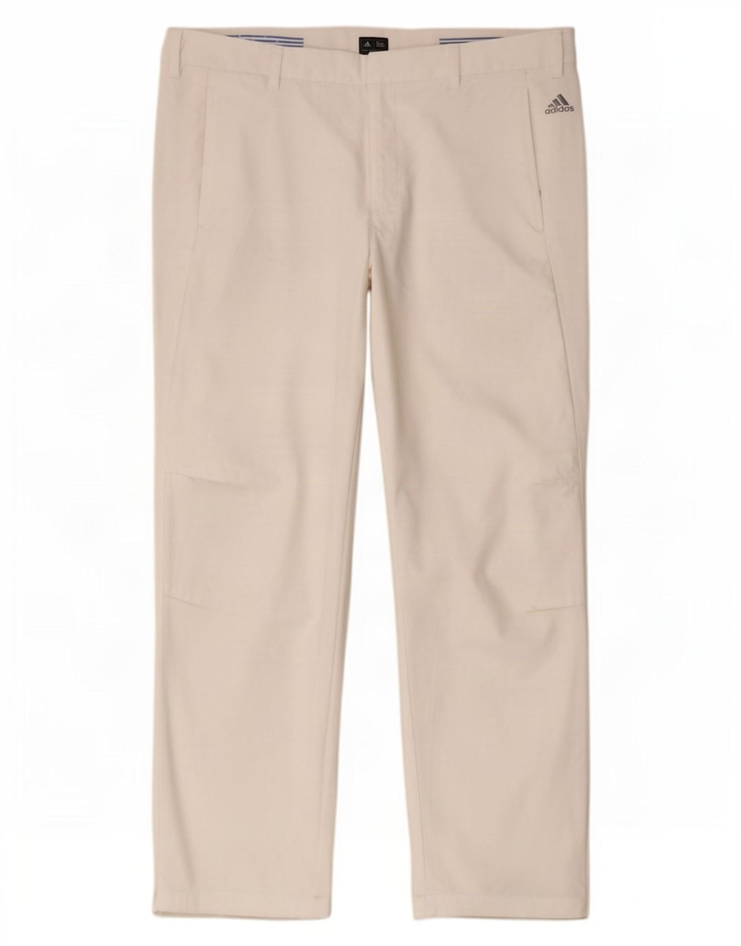 Pantaloni chino dritti da uomo Adidas W34 L30 poliestere bianco