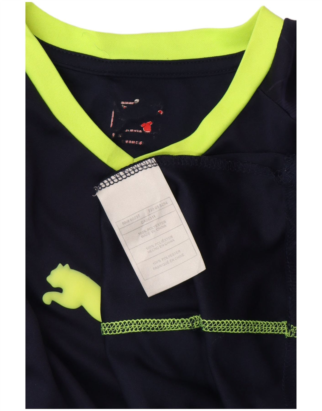 T-shirt grafica da donna PUMA Top medio in poliestere blu navy