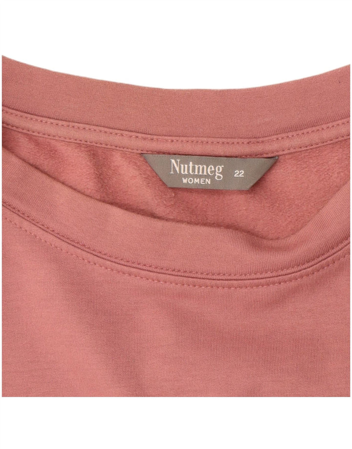 Felpa oversize da donna VINTAGE UK 22 3XL poliestere rosa