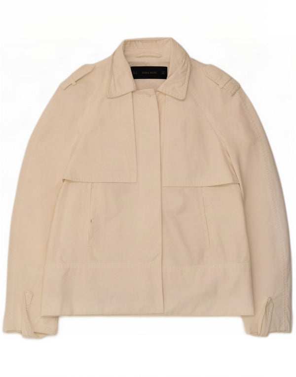 Giacca militare da donna Zara UK 14 Cotone bianco medio