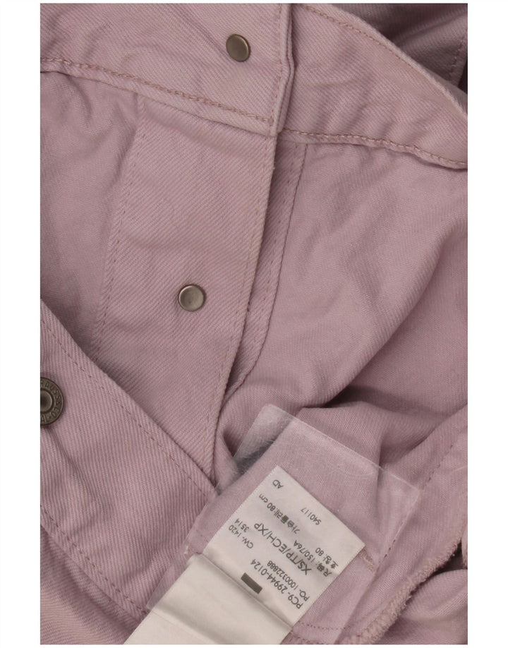 Giacca di jeans da donna LEVI'S UK 6 XS cotone viola