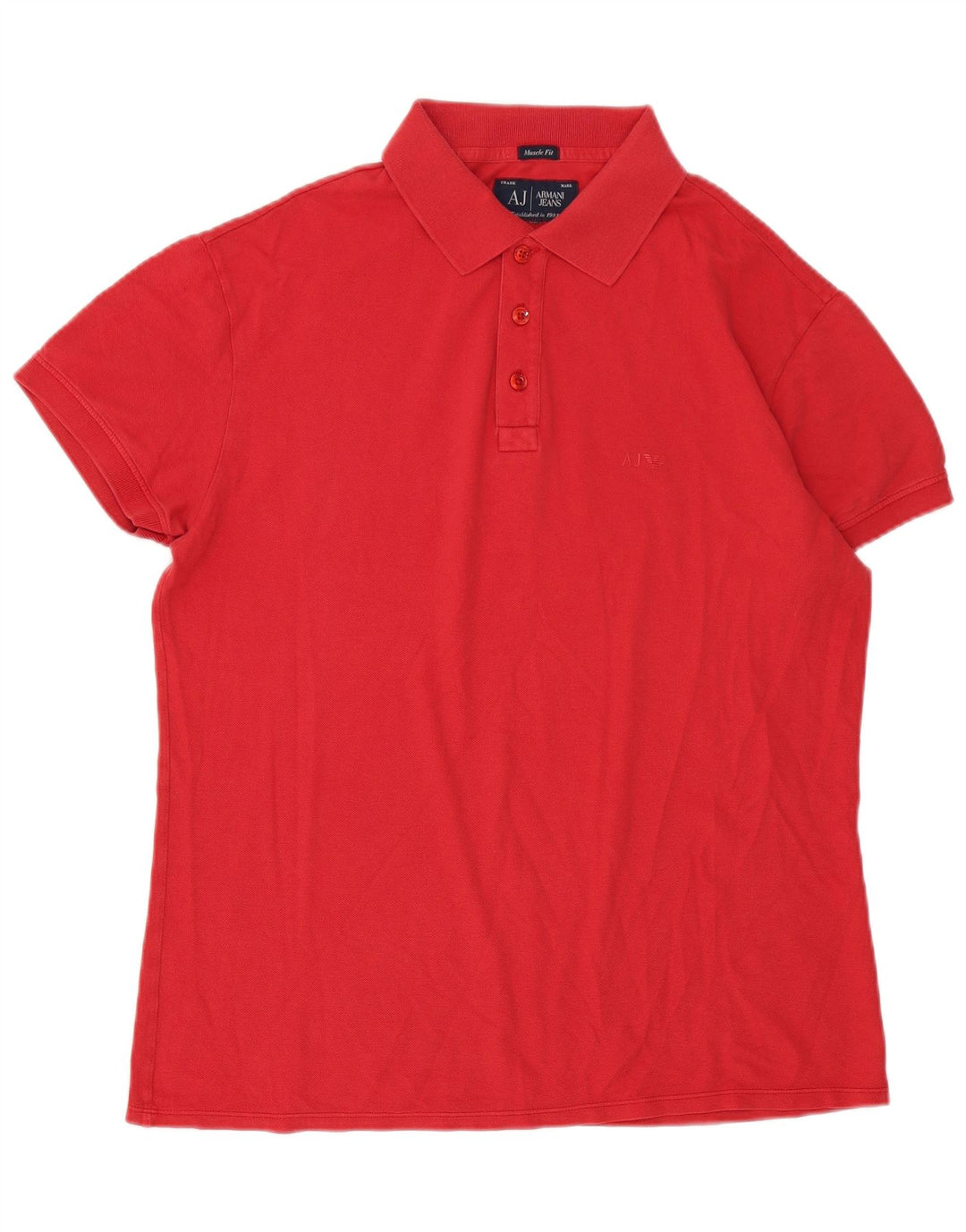 Polo Armani Jeans Uomo Muscle Large Rossa
