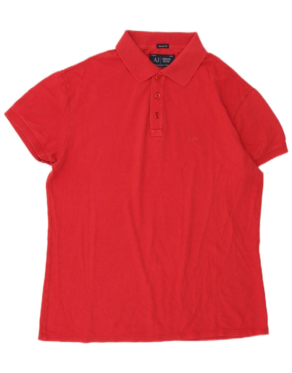 Polo Armani Jeans Uomo Muscle Large Rossa
