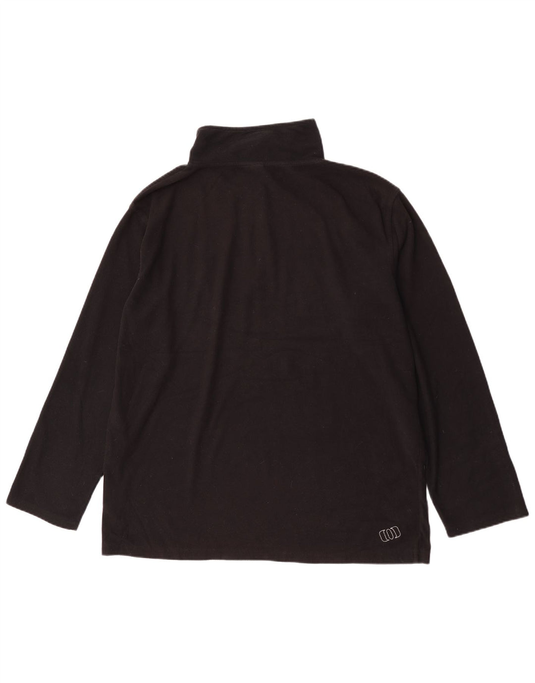 Maglione in pile con collo con zip e grafica da uomo XL poliestere nero