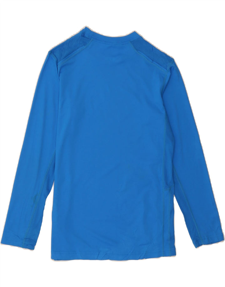 NIKE Womens Dri Fit Graphic Top Long Sleeve UK 14 Large Blue Polyester Vintage Nike and Second-Hand Nike from Messina Hembry 