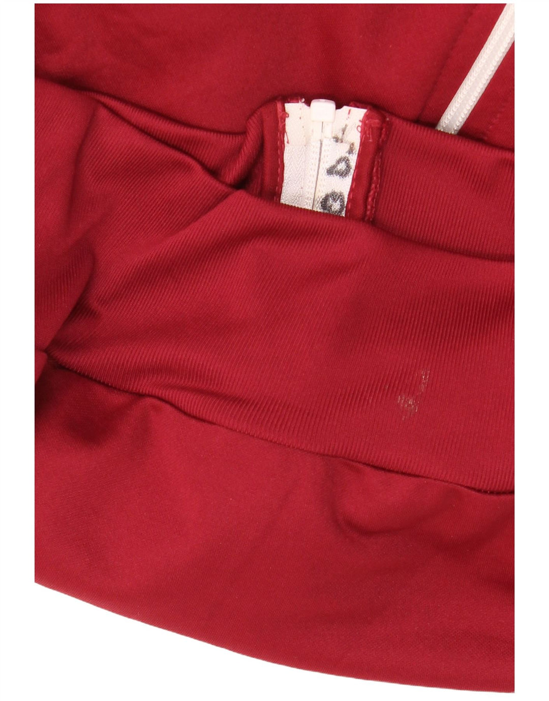 ERREA Felpa con cappuccio da uomo con zip grande rossa in poliestere