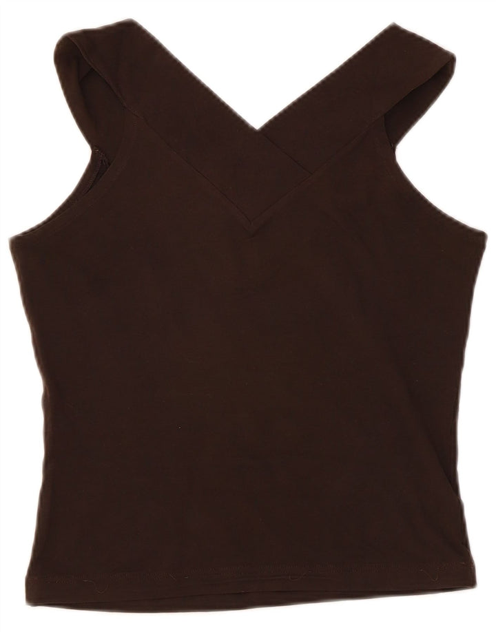 Canottiera grafica da donna Calvin Klein Jeans UK 10 piccola marrone