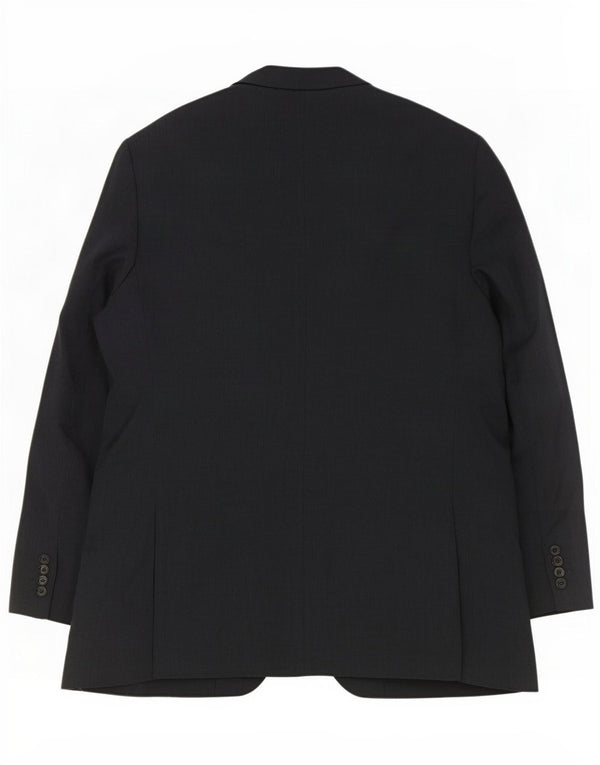 Giacca blazer lunga a 2 bottoni Marks & Spencer da uomo UK 48 2XL Lana grigia