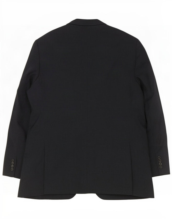 Giacca blazer lunga a 2 bottoni Marks & Spencer da uomo UK 48 2XL Lana grigia