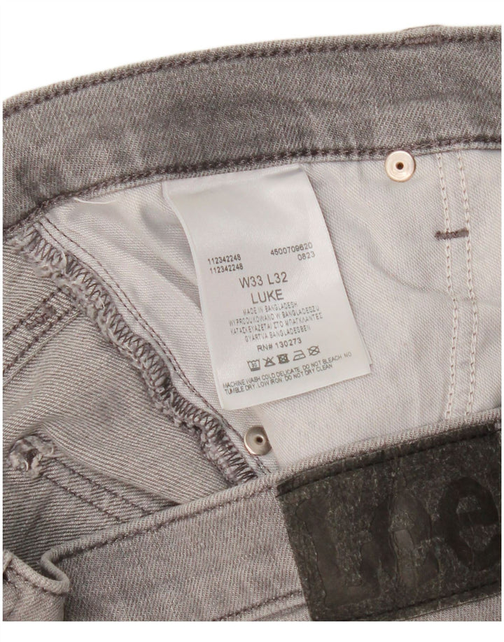 Jeans Lee Luke Slim da donna W33 L29 cotone grigio