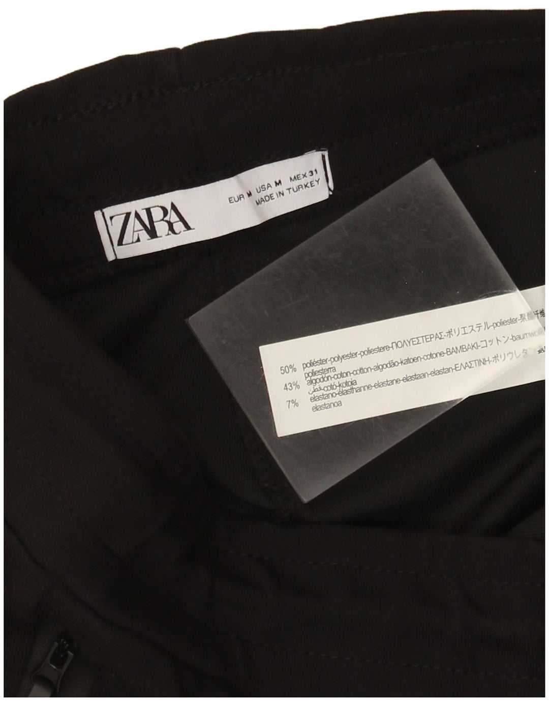Pantaloni da tuta da donna Zara in poliestere nero medio