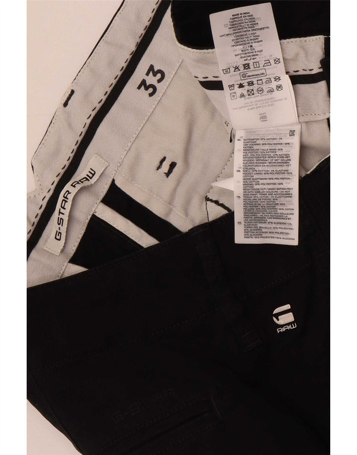 G-Star Pantaloncini Chino da Uomo W33 Nero Medio Cotone
