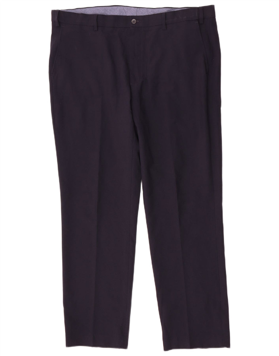 Pantaloni da abito regolari dritti Marks & Spencer da uomo W40 L31 Blu Navy
