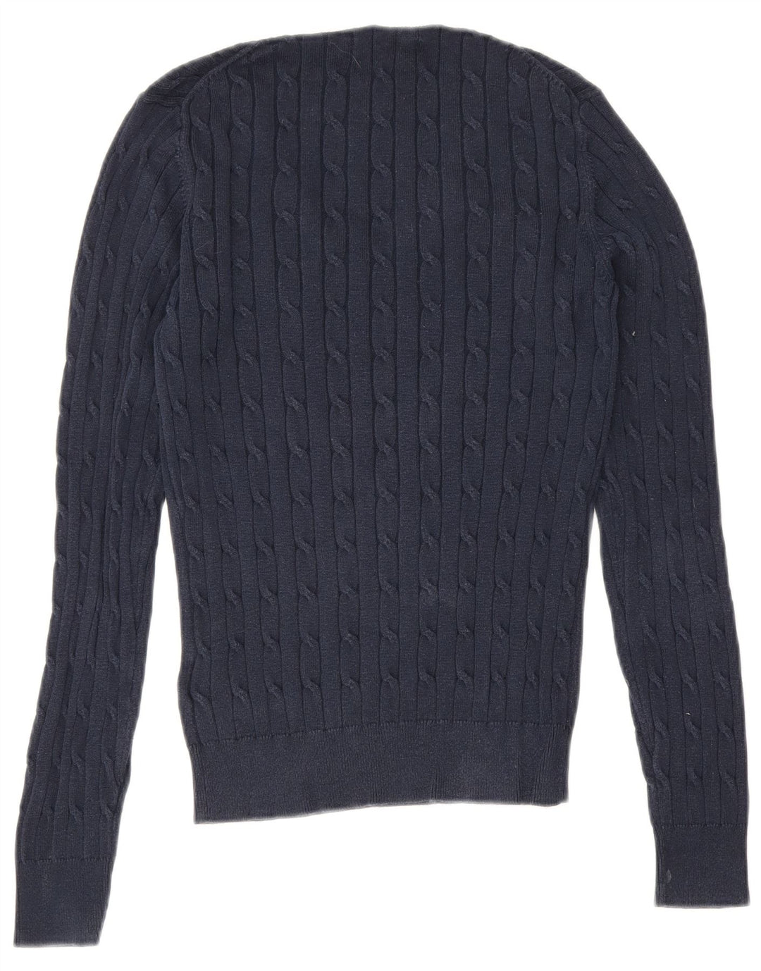 Gant Maglione da uomo con scollo a V piccolo in cotone blu navy