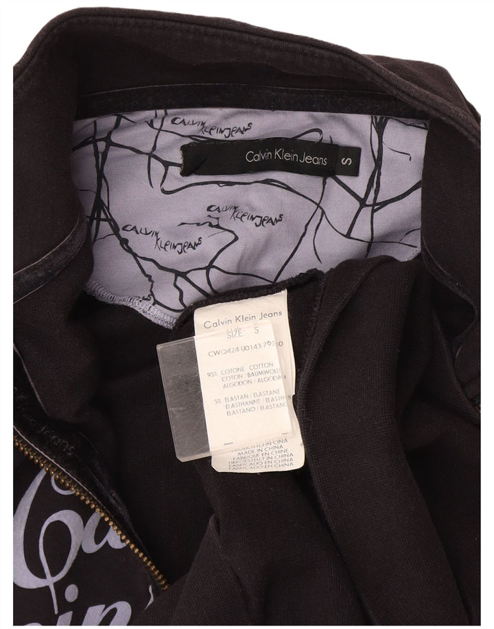 Giacca da ginnastica grafica da donna Calvin Klein Jeans UK 10 piccola grigia