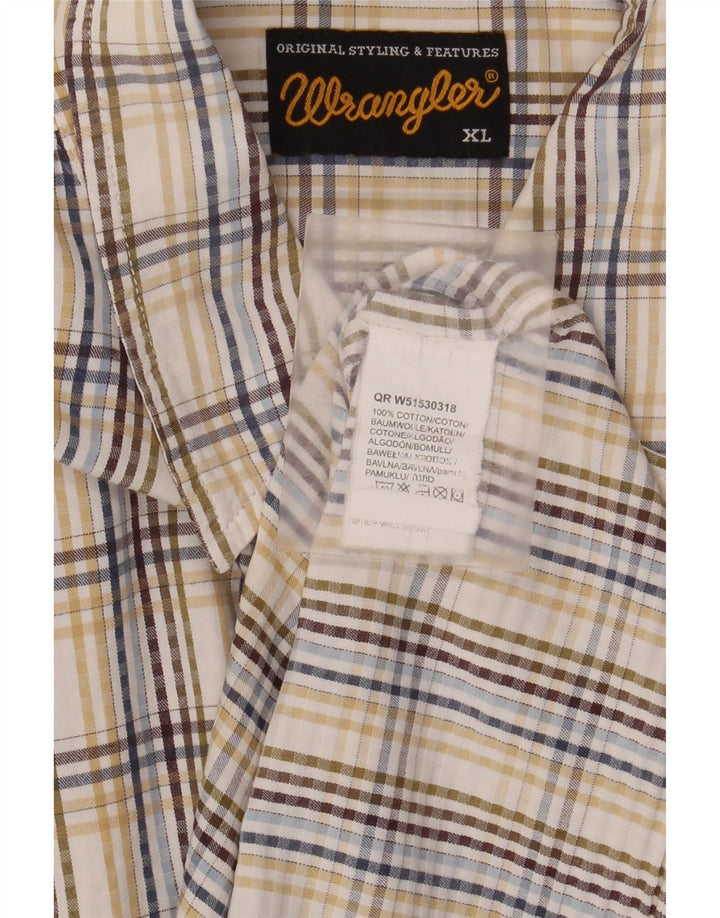 Camicia da uomo Wrangler XL in cotone a quadri multicolore