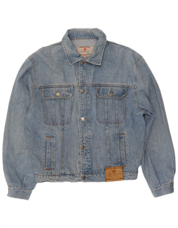Giacca di jeans vintage da uomo UK 40 grande blu