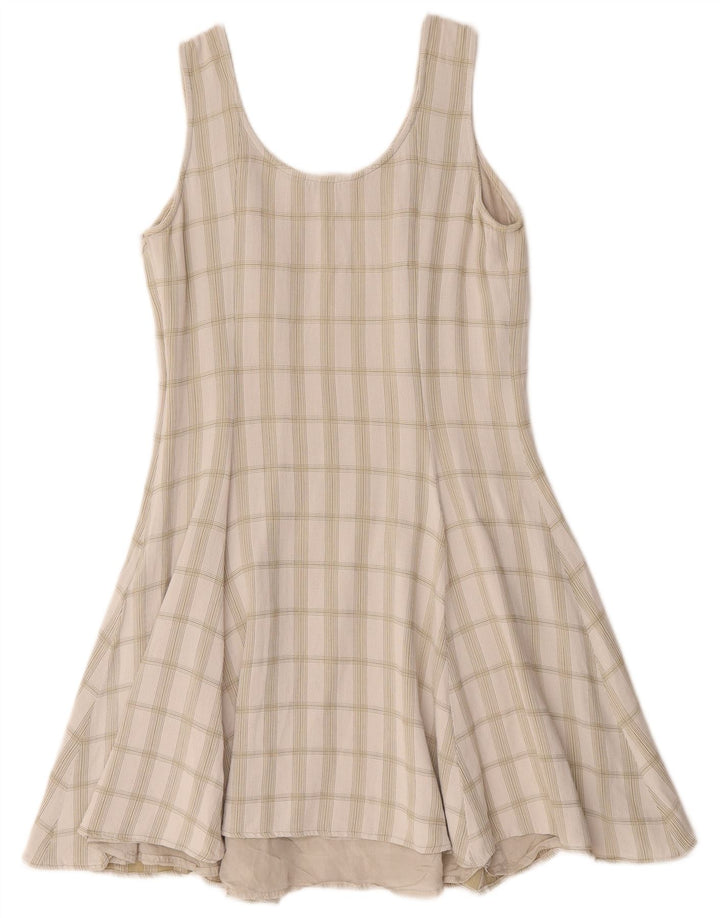 Abito scampanato senza maniche da donna Bagutta IT 40 Small Green Check