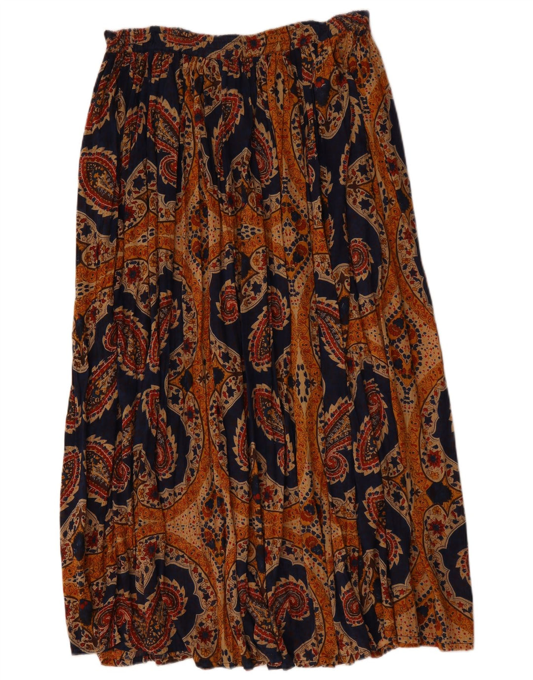 Gonna a pieghe da donna Flash piccola W27 viscosa Paisley blu navy