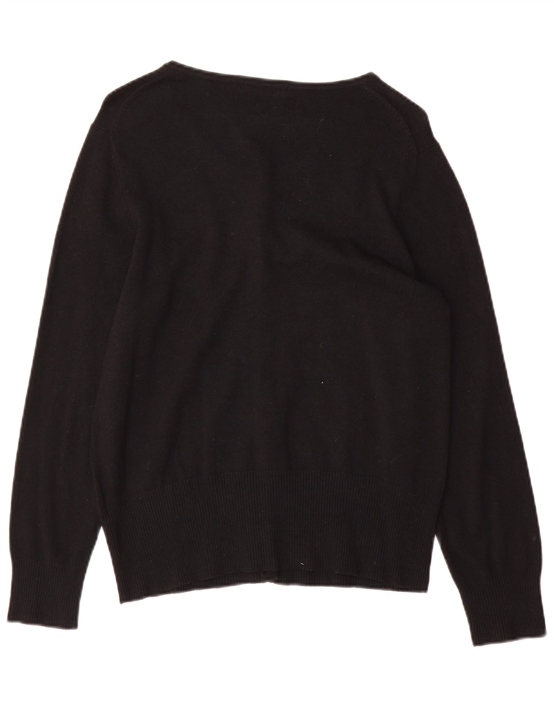 Maglione cardigan da donna Marks & Spencer UK 16 grande viscosa nera