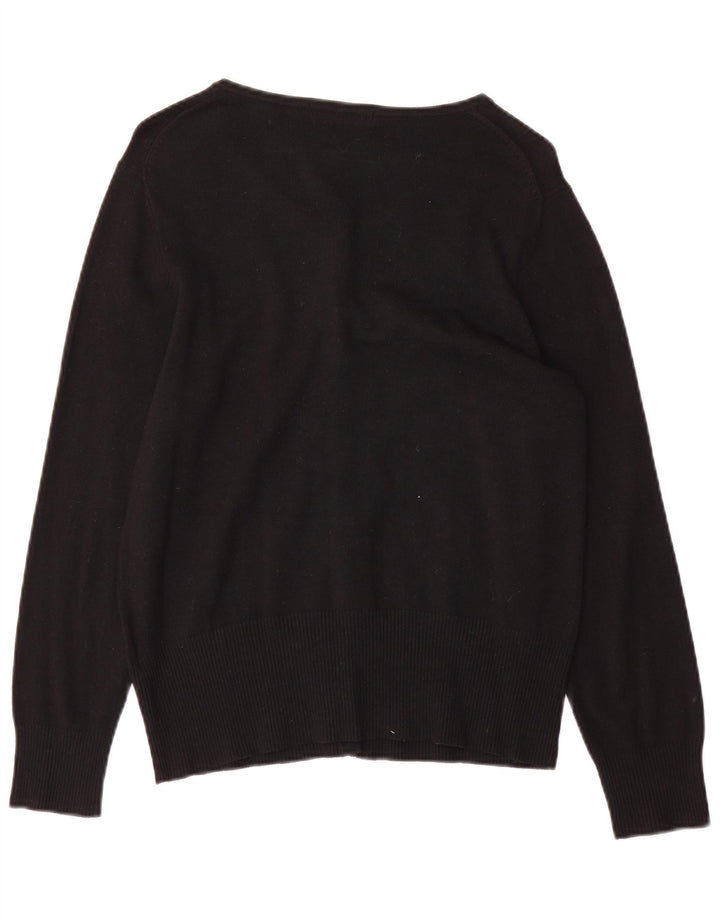 Maglione cardigan da donna Marks & Spencer UK 16 grande viscosa nera