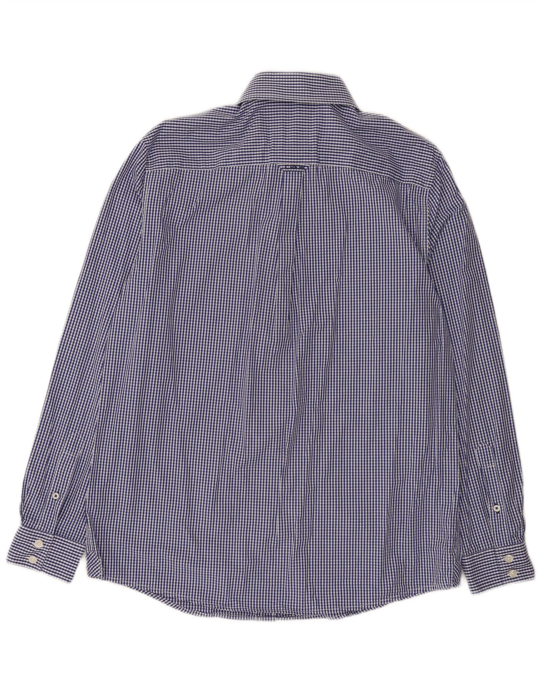 Crew Clothing Camicia da uomo dalla vestibilità classica, in cotone a quadretti blu navy medio
