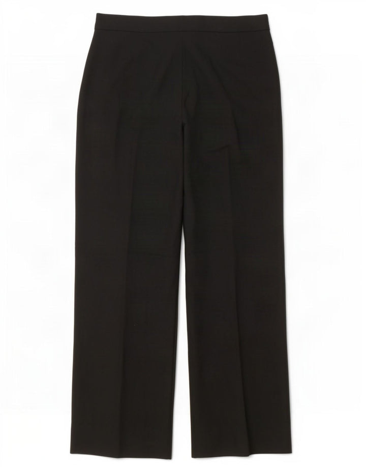 Pantaloni casual a gamba larga da donna Zara EU 40 medi W30 L30 poliestere nero