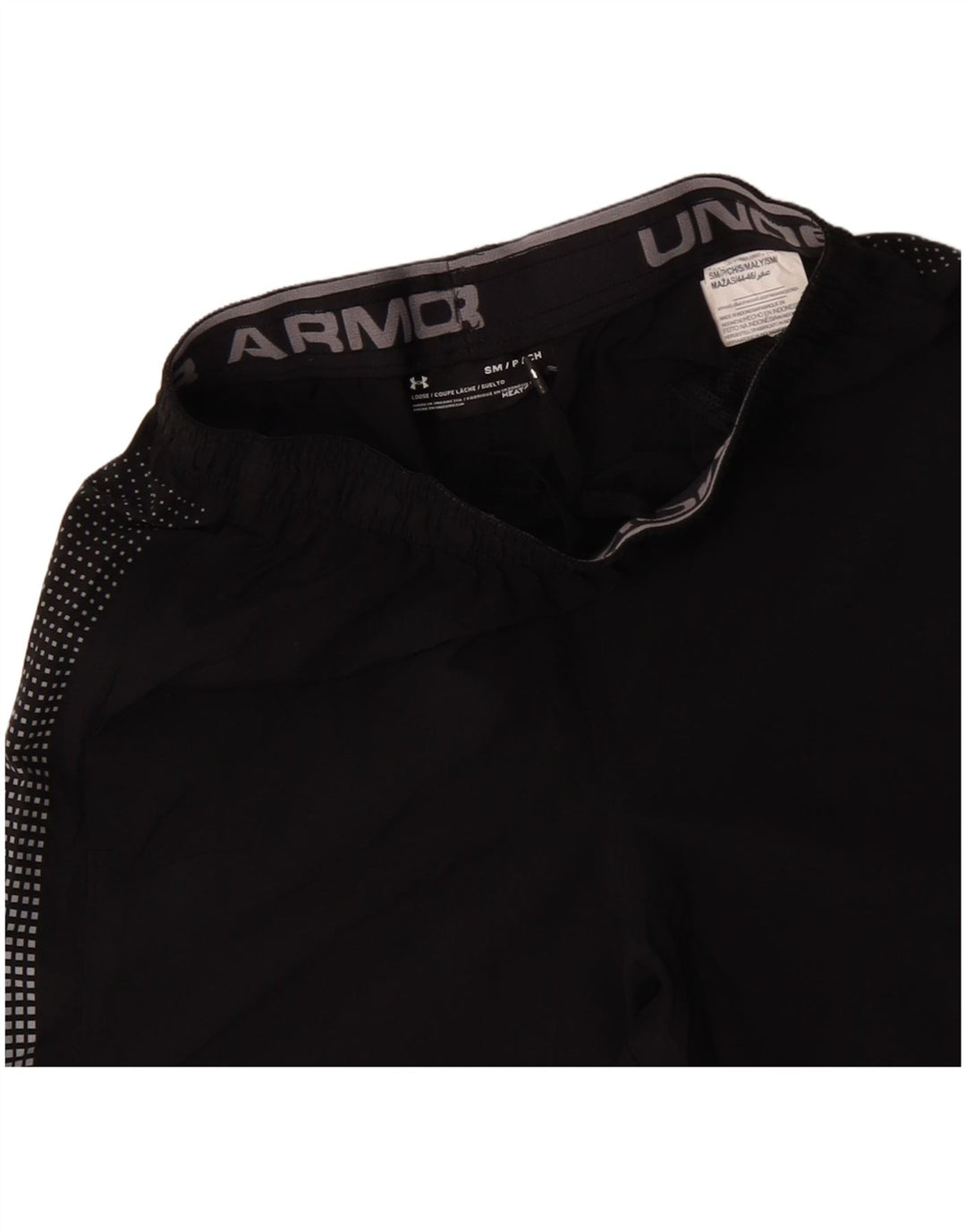 Pantaloncini sportivi UNDER ARMOUR Heat Gear da uomo, piccoli, in poliestere maculato nero