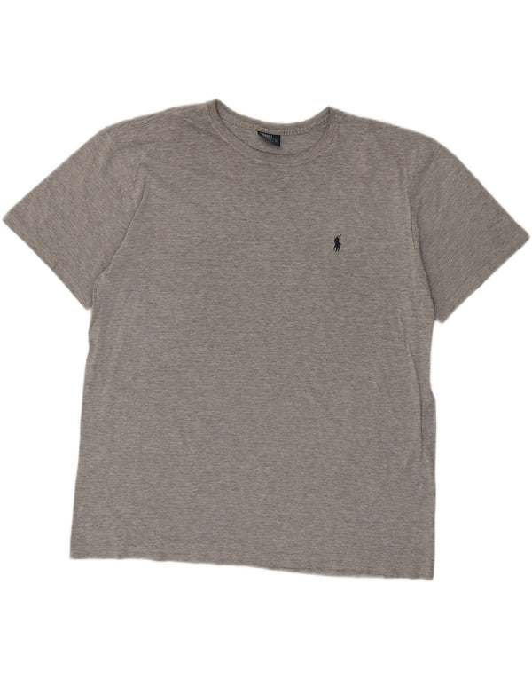 Polo Ralph Lauren T-shirt da uomo Top grande in cotone chiazzato grigio