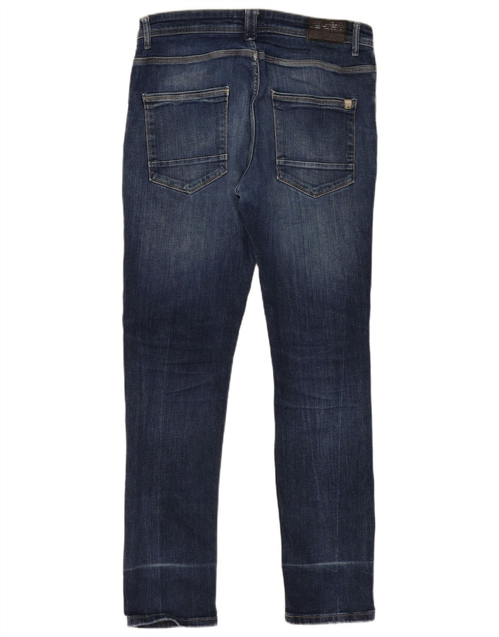 Jeans slim da uomo Zara EU 44 Large W34 L33 Blu