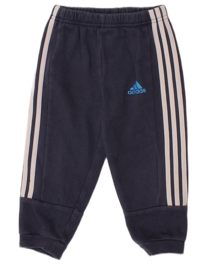 Tuta intera ADIDAS per neonato con grafica 12-18 mesi blu navy color block