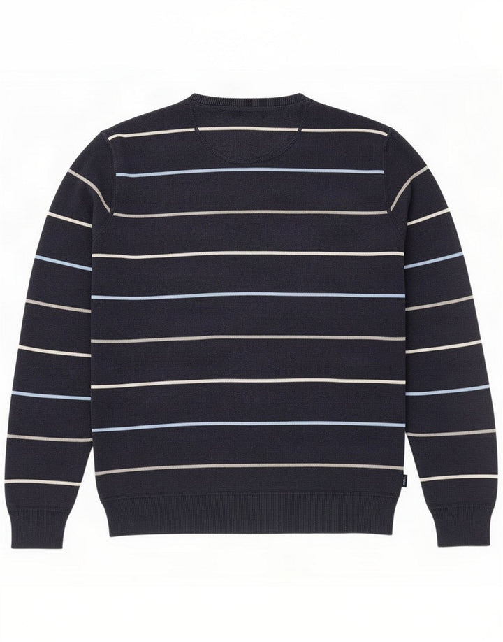 Gant Maglione girocollo da uomo a righe medie blu navy