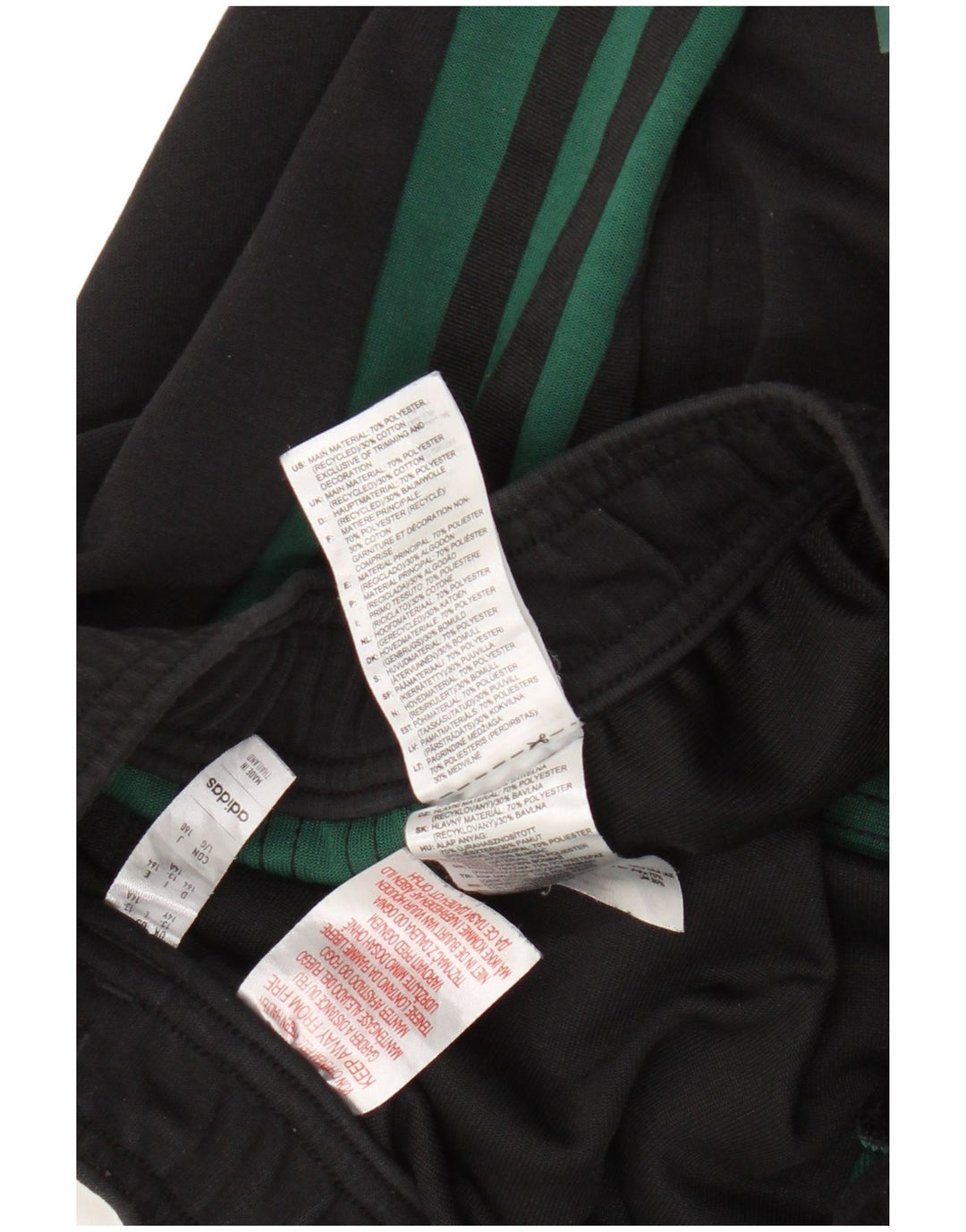 Pantaloni della tuta da ragazzo Adidas 13-14 anni in poliestere nero