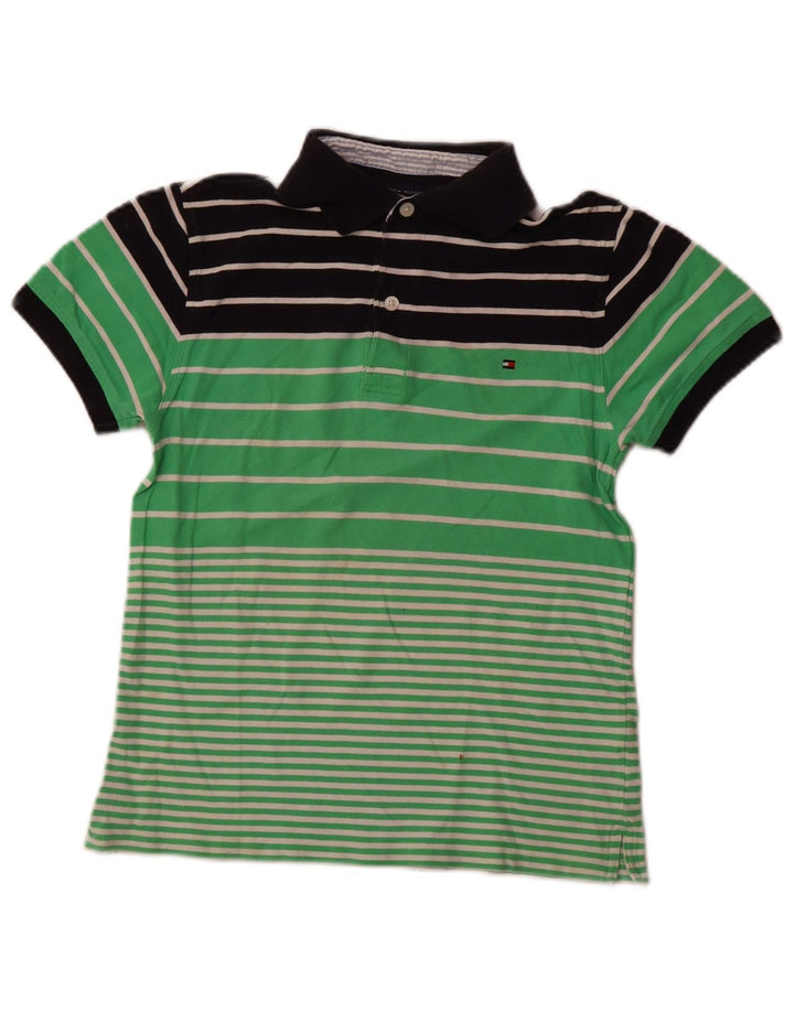 TOMMY HILFIGER Polo per bambina 11-12 anni in cotone color block verde