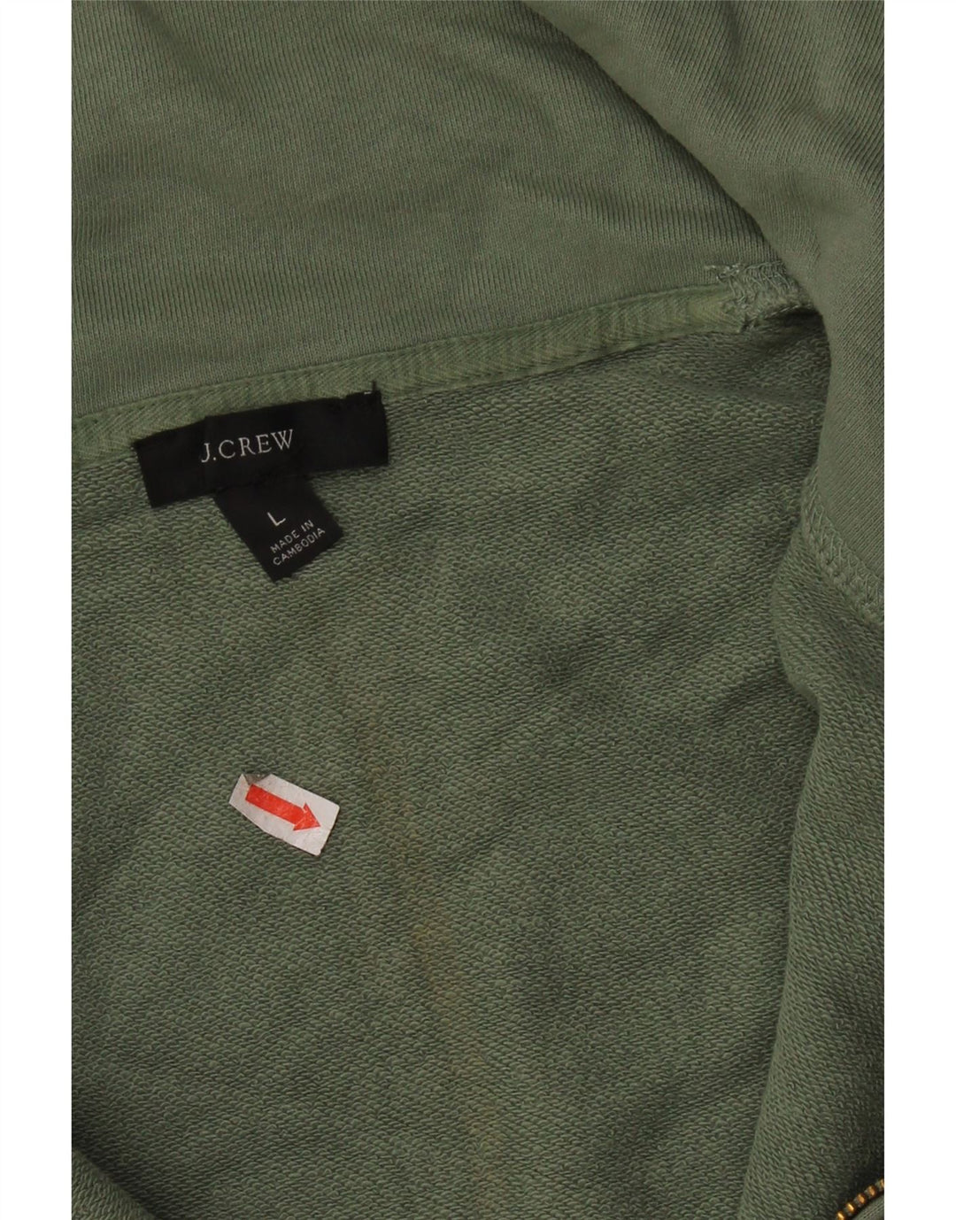 J. CREW Felpa oversize da donna con collo con zip, maglione UK 16 grande verde