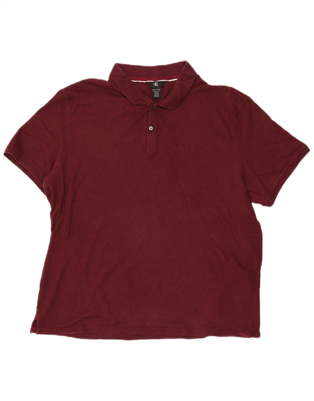 Polo da uomo Calvin Klein 2XL in cotone bordeaux