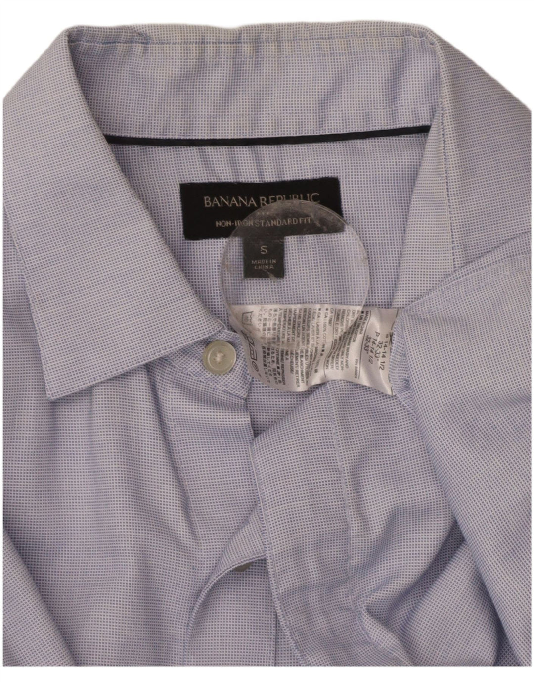 BANANA REPUBLIC Mens Standard Fit Shirt Small Blue Cotton