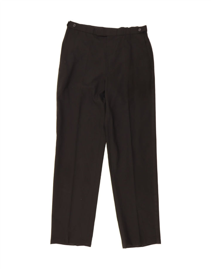 MARKS & SPENCER Womens Slim Suit Trousers W34 L33 Black Polyester Vintage Marks & Spencer and Second-Hand Marks & Spencer from Messina Hembry 