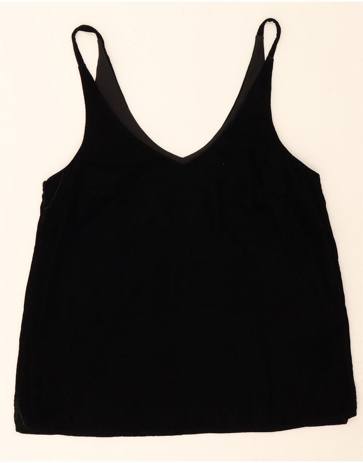 TOPSHOP Womens Cami Top UK 10 Small Black Polyester Vintage Topshop and Second-Hand Topshop from Messina Hembry 