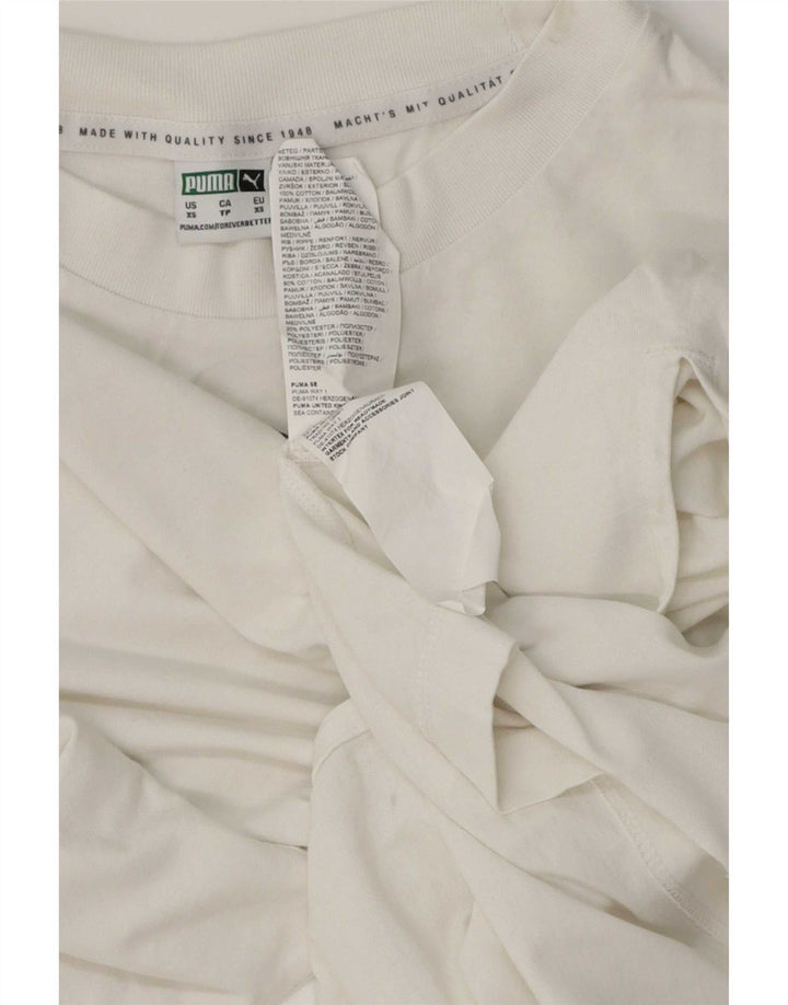 T-shirt da uomo Puma Top XS in cotone bianco